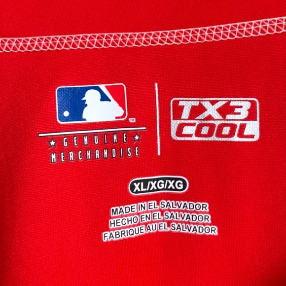 St. Louis Cardinals Women's Jersey Top Sz XL Red Button Up Shirt TX3 Cool - Picture 5 of 6